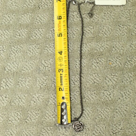 Christian Dior Rhinestone Flower Pendant Antiqued Silver Necklace Earring Set - Picture 4 of 8